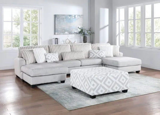 Fluffy Double Chaise Sectional