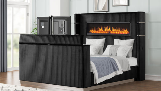 Lizelle Bedframe With Tv insert